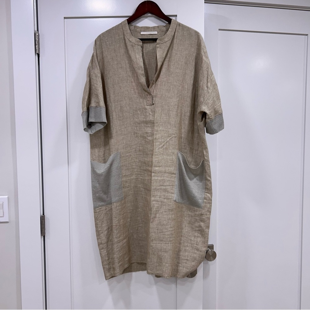 Biancalancia Italian brand 100% Linen dress with pockets